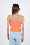 Strapless Orange Top