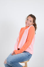 Orange Meets Pink Sweater