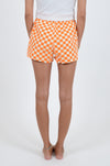 Orange and White Checkered Shorts