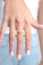 Greek Athena Oval Ring