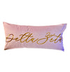 Velvet Embroidered Lumbar Pillow