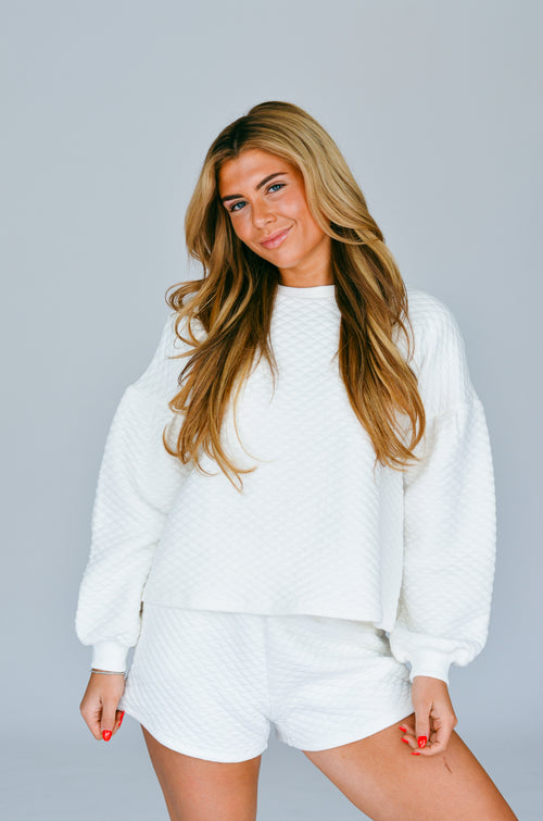 Quilted White Set