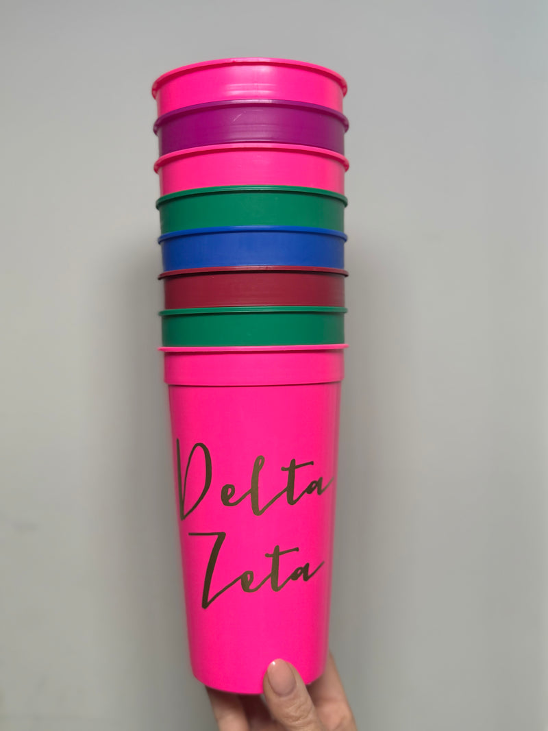 Greek Script Cups