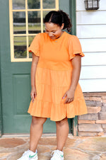 Get in Line Orange Dress