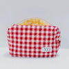 Gingham Quilted Makeup Bag
