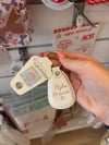 White Keychain with Sorority Name
