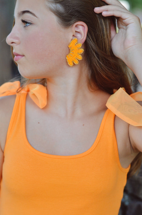 Ella Earrings in Orange