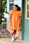 Get in Line Orange Dress