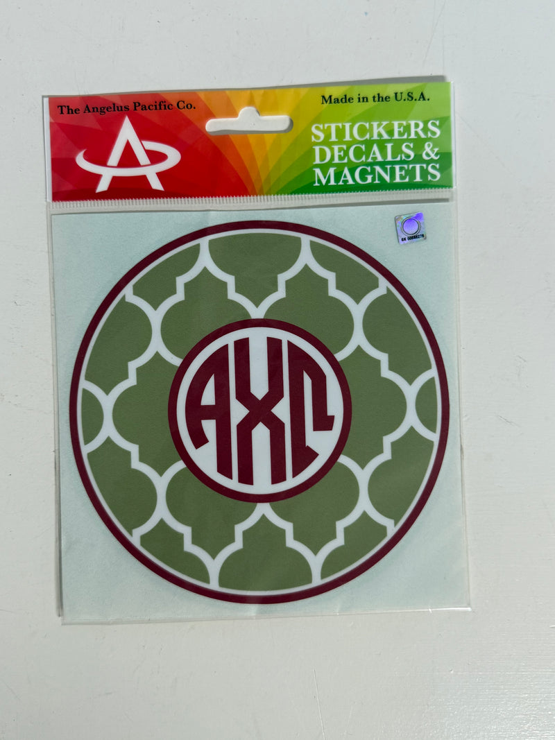 Greek Letters Decal with Design