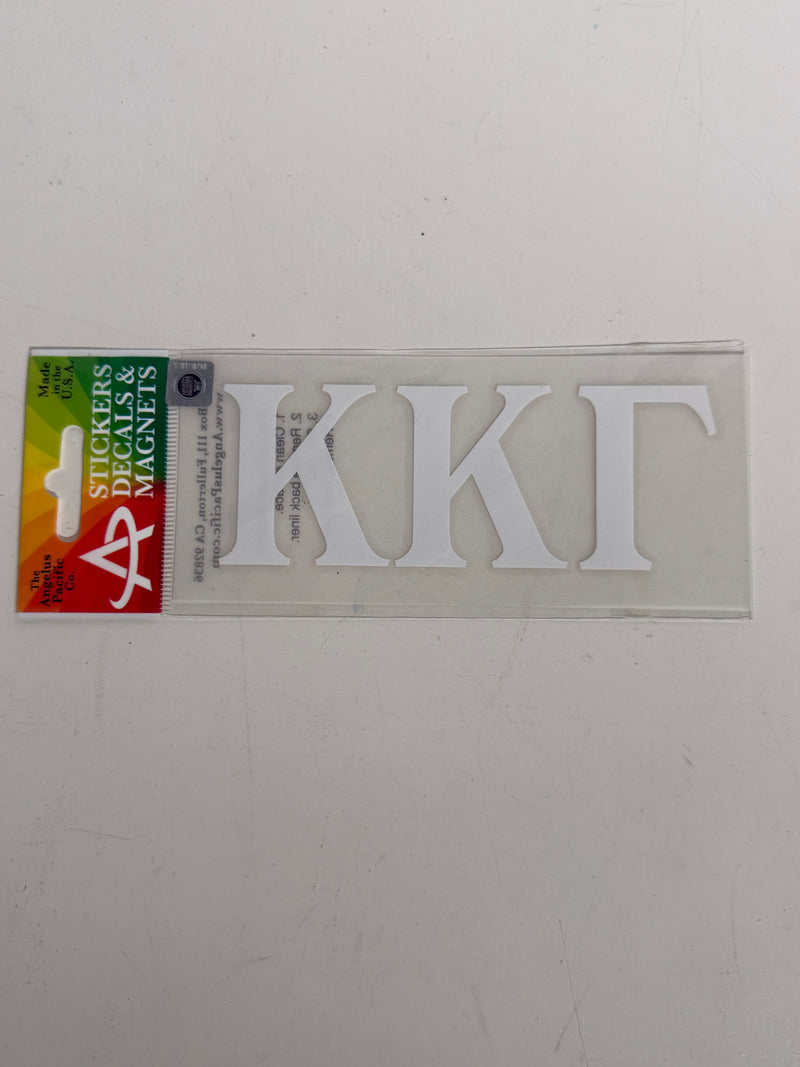 Letter Decal in White