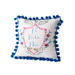 Greek Pom Pom Pillow