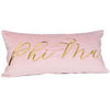 Velvet Embroidered Lumbar Pillow