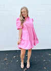 Pink Fully Button Dress