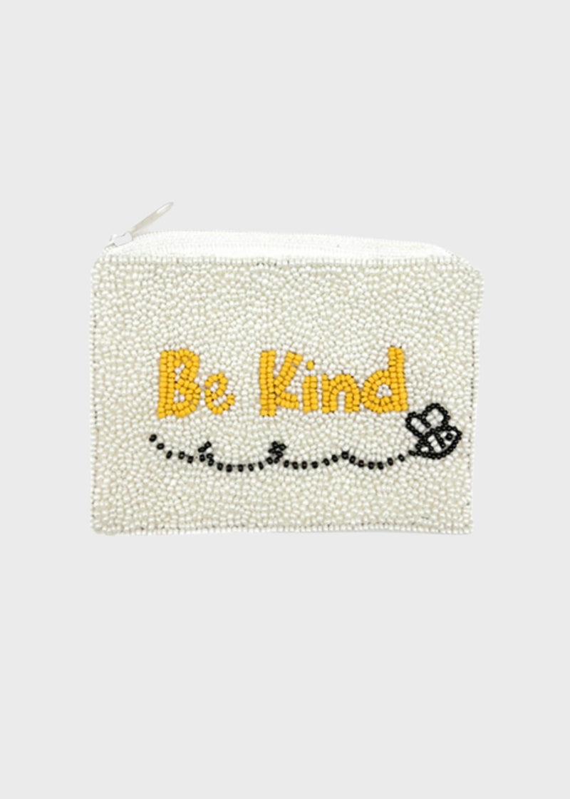 Beaded Coin Purse, Be Kind