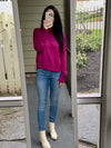 Simple Layer Sweater, Raspberry